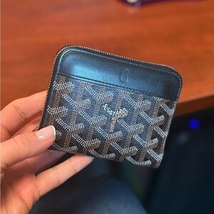 Goyard Black and Brown Zippered Wallet